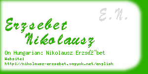 erzsebet nikolausz business card